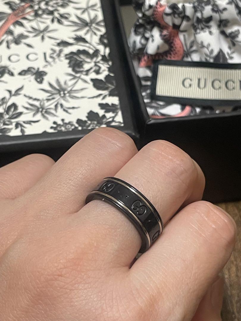 GUCCI アイコンリング ブラック 13号