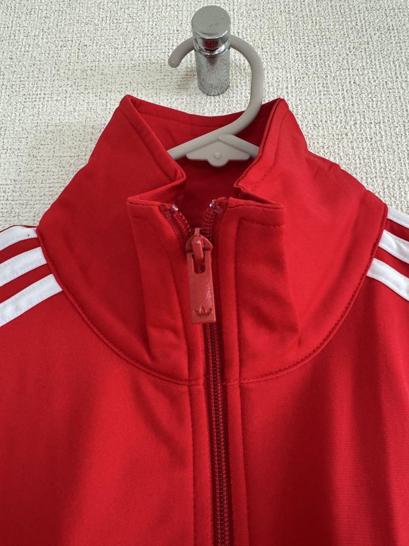 adidas レッド ジャージジャケット M