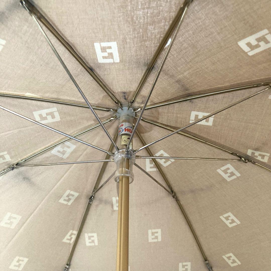 FENDI✨フェンディ 折り畳み傘 晴雨兼用 ズッカ 総柄 ベージュ