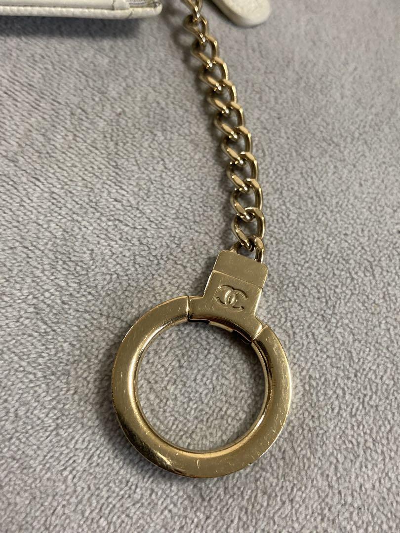 CHANEL シャネル　キャビアスキン コインケース キーリング付
