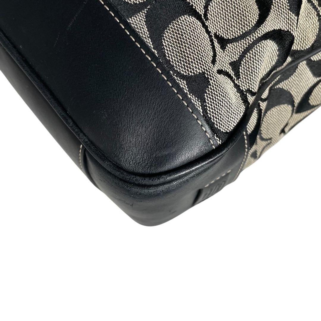 【美品】コーチ　COACH ビジネスバッグ　シグネチャー　キャンバス　A4収納
