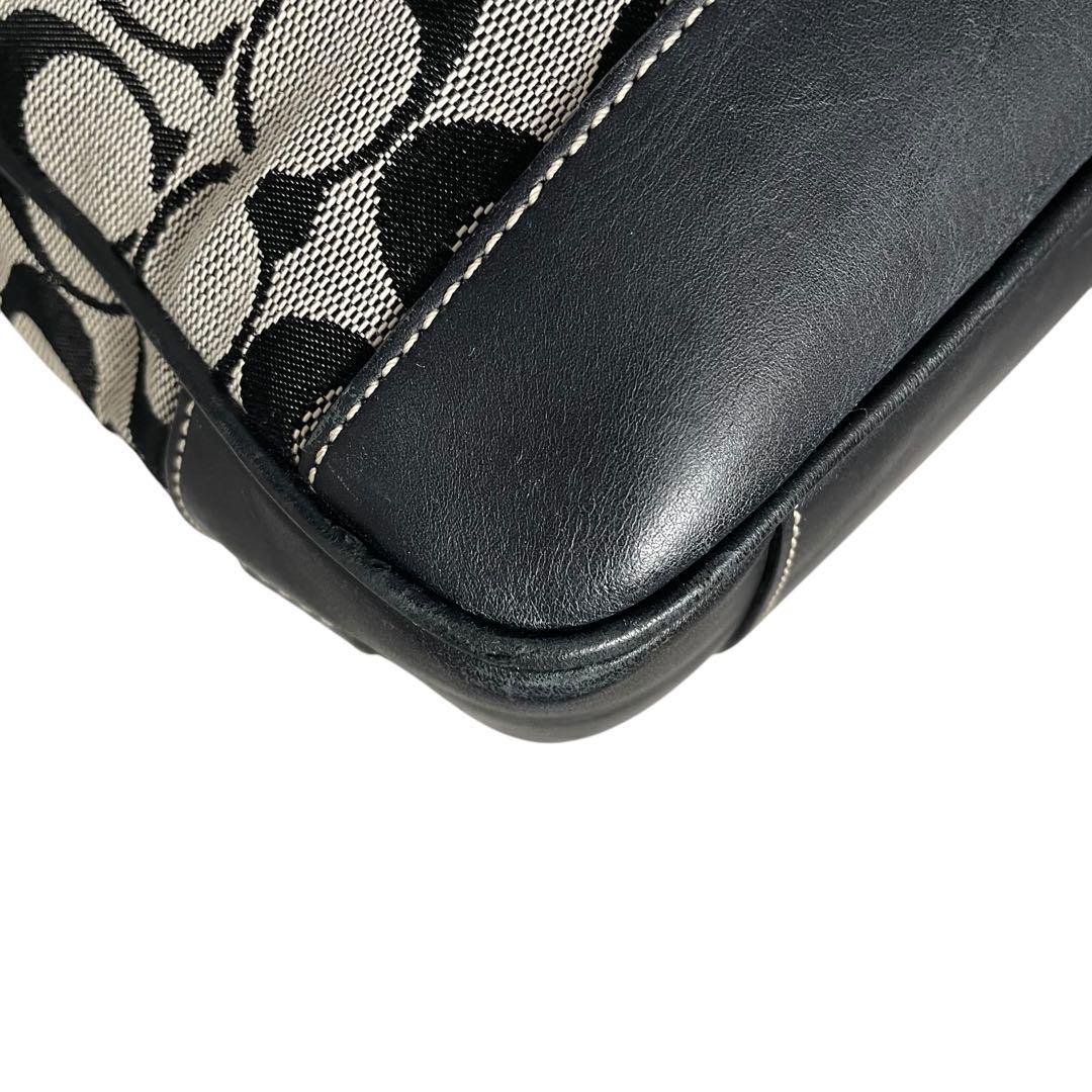 【美品】コーチ　COACH ビジネスバッグ　シグネチャー　キャンバス　A4収納