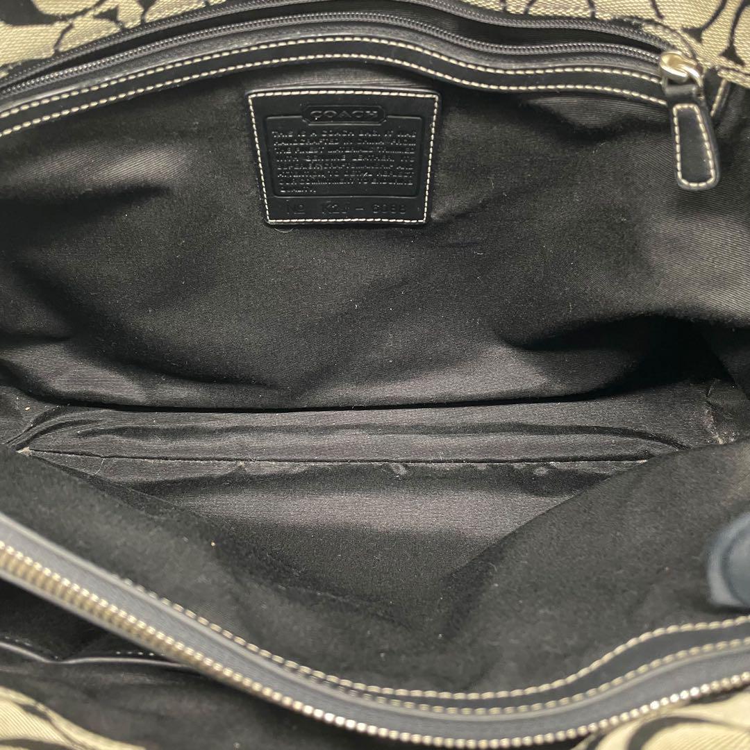 【美品】コーチ　COACH ビジネスバッグ　シグネチャー　キャンバス　A4収納