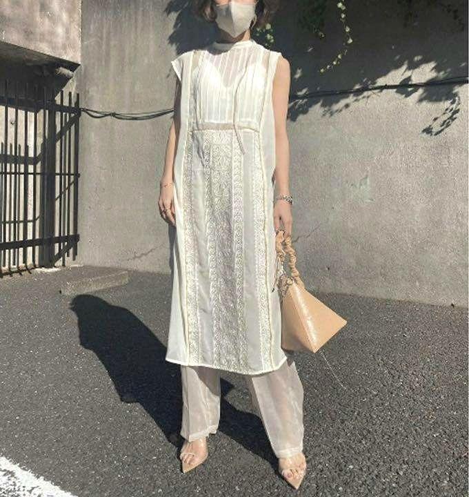 アメリヴィンテージ　MEDI EMBROIDERY LONG TOP アメリヴィンテージ MEDI EMBROIDERY LONG TOP - メルカリ