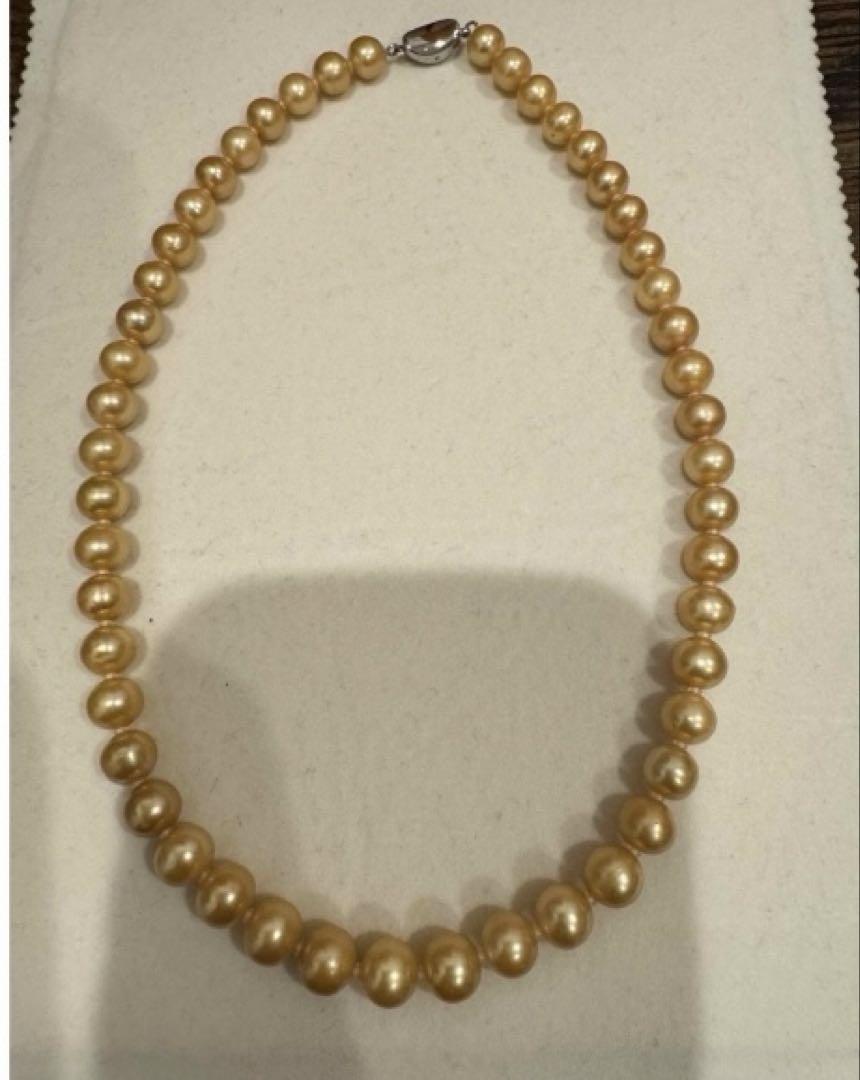 南洋ゴールデンパール　天然真珠ネックレス　7mm〜8mm