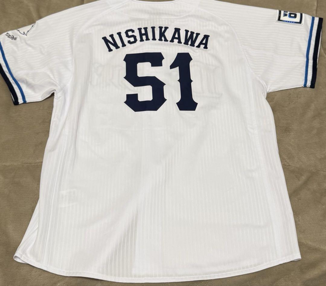 ライオンズ75周年シリーズ プレイヤーズミニフラッグ #51 西川
