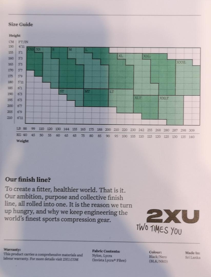 [試着のみ]2XU　ツータイムズユー　パワーリカバリーコンプタイツ　メンズ　S