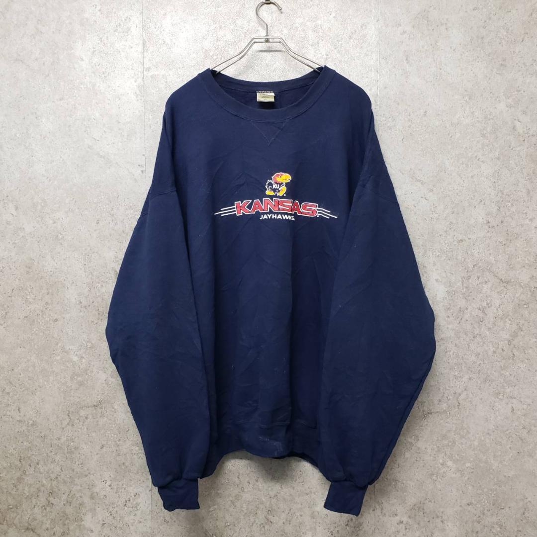 好評在庫 90s 男子バスケ スウェット XXL 古着 tQRgn-m85192731365 USA製 カンザス ジェイホークス 最安値得価