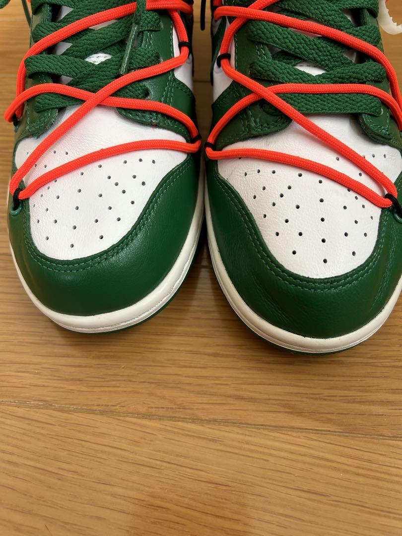 NIKEオフホワイトダンクローホワイトパイングリーン