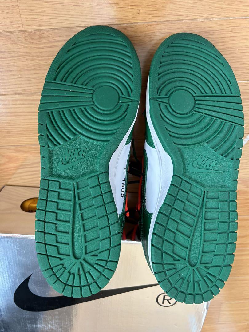 NIKEオフホワイトダンクローホワイトパイングリーン