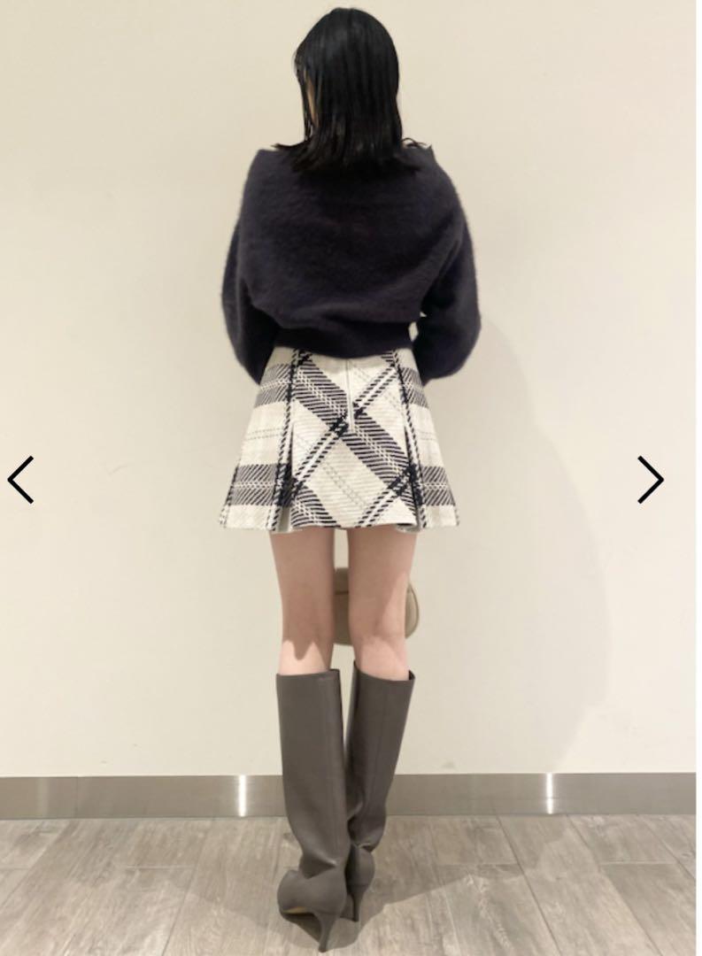 完売色♥️新作新品✨SNIDELロービングチェックミニスカート