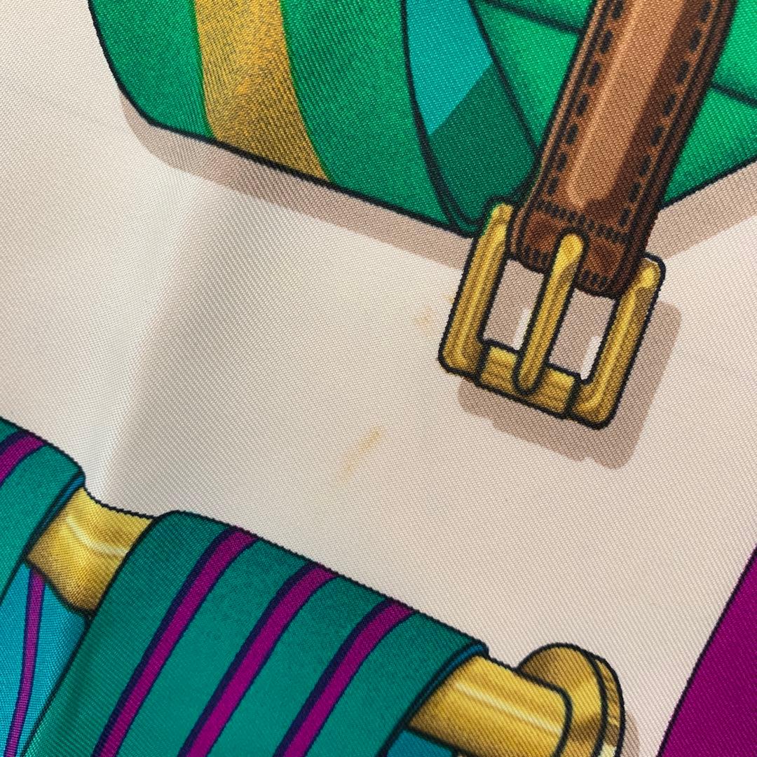 ☆美品☆HERMES カレ90 スカーフ J.METZ Les Sangles ☆美品☆HERMES カレ90 スカーフ J.METZ Les Sangles