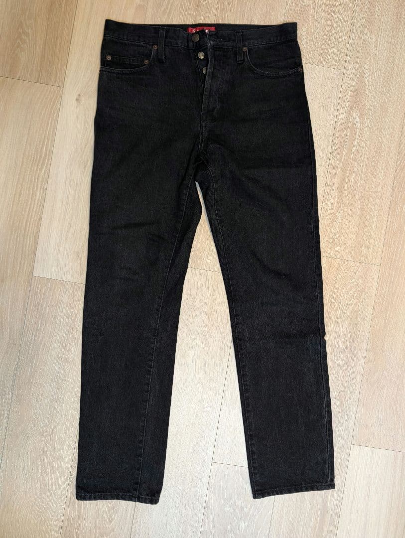 Supreme Stone Washed Black Slim Jean