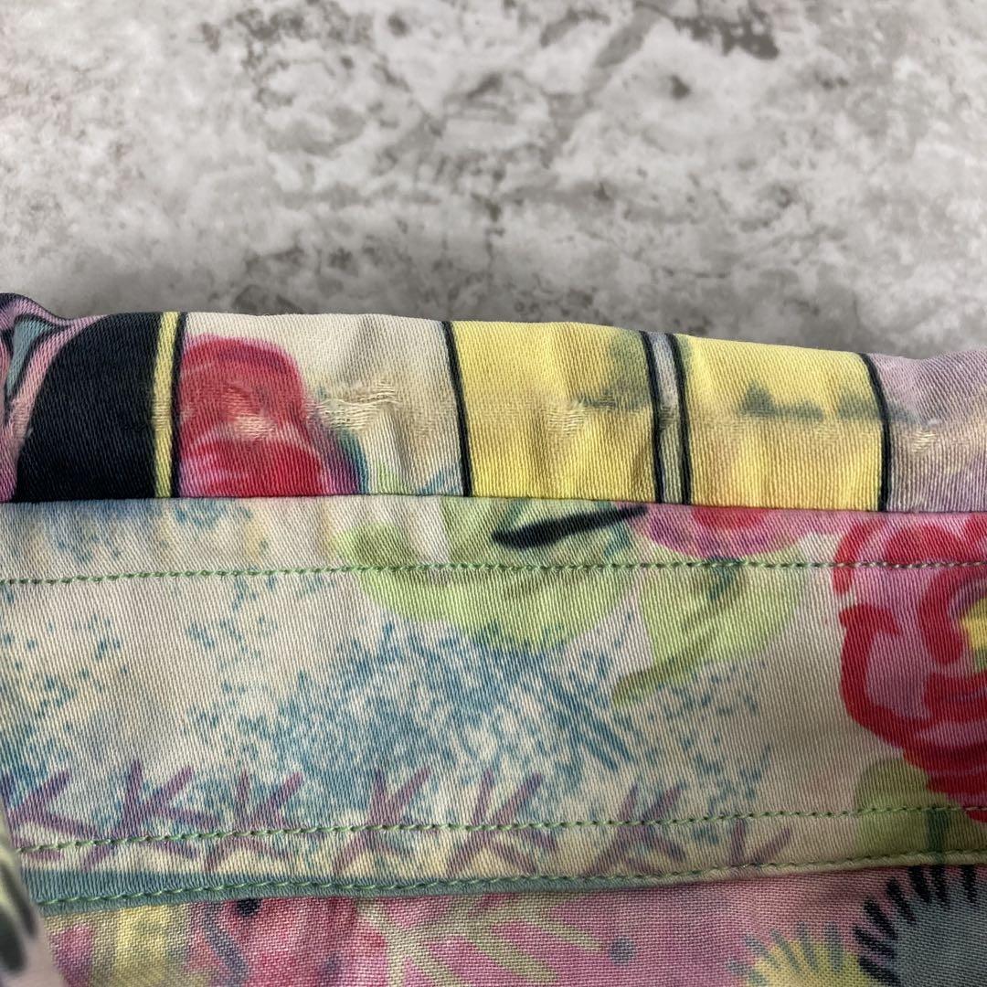 VERSACE ヴェルサス ヴェルサーチ 総柄 シルク 柄シャツ 32/46