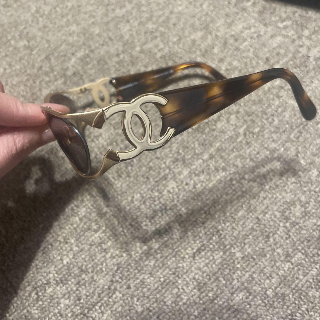 CHANEL サングラス ブラウン ゴールド
