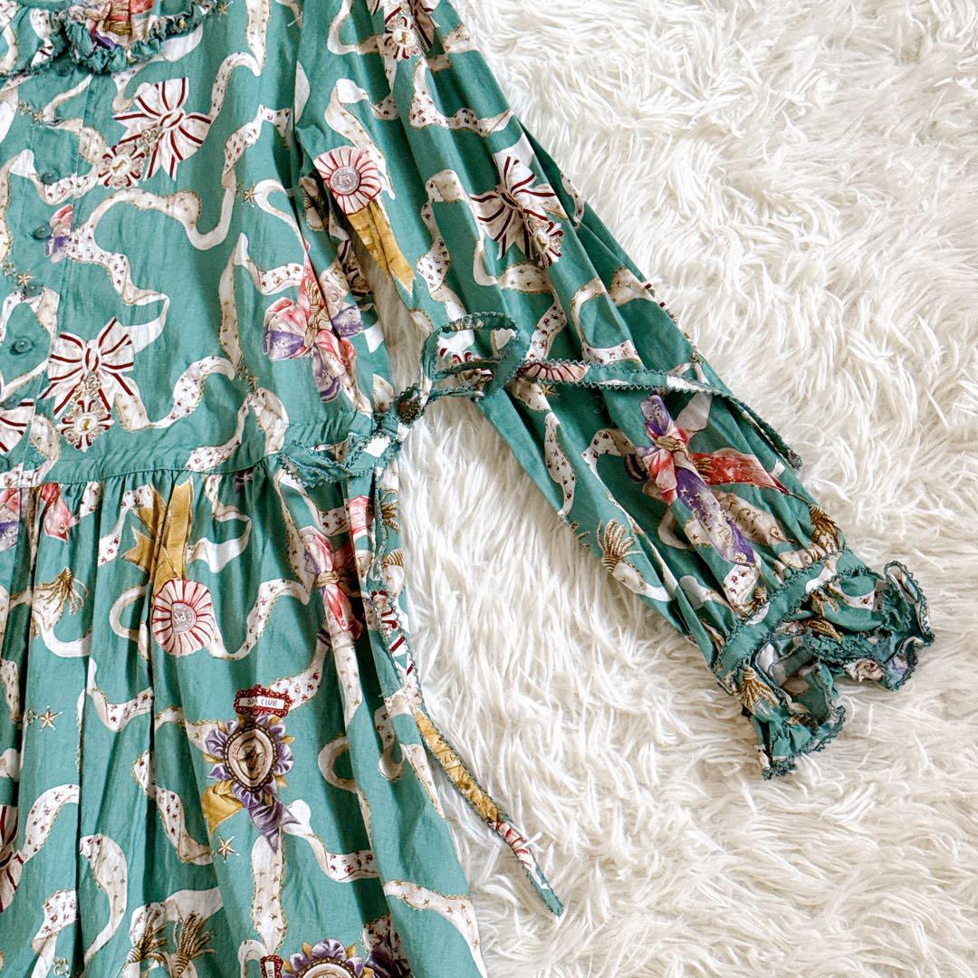 美品✨ピンクハウス ワンピース ロング 花柄 リボン フリル