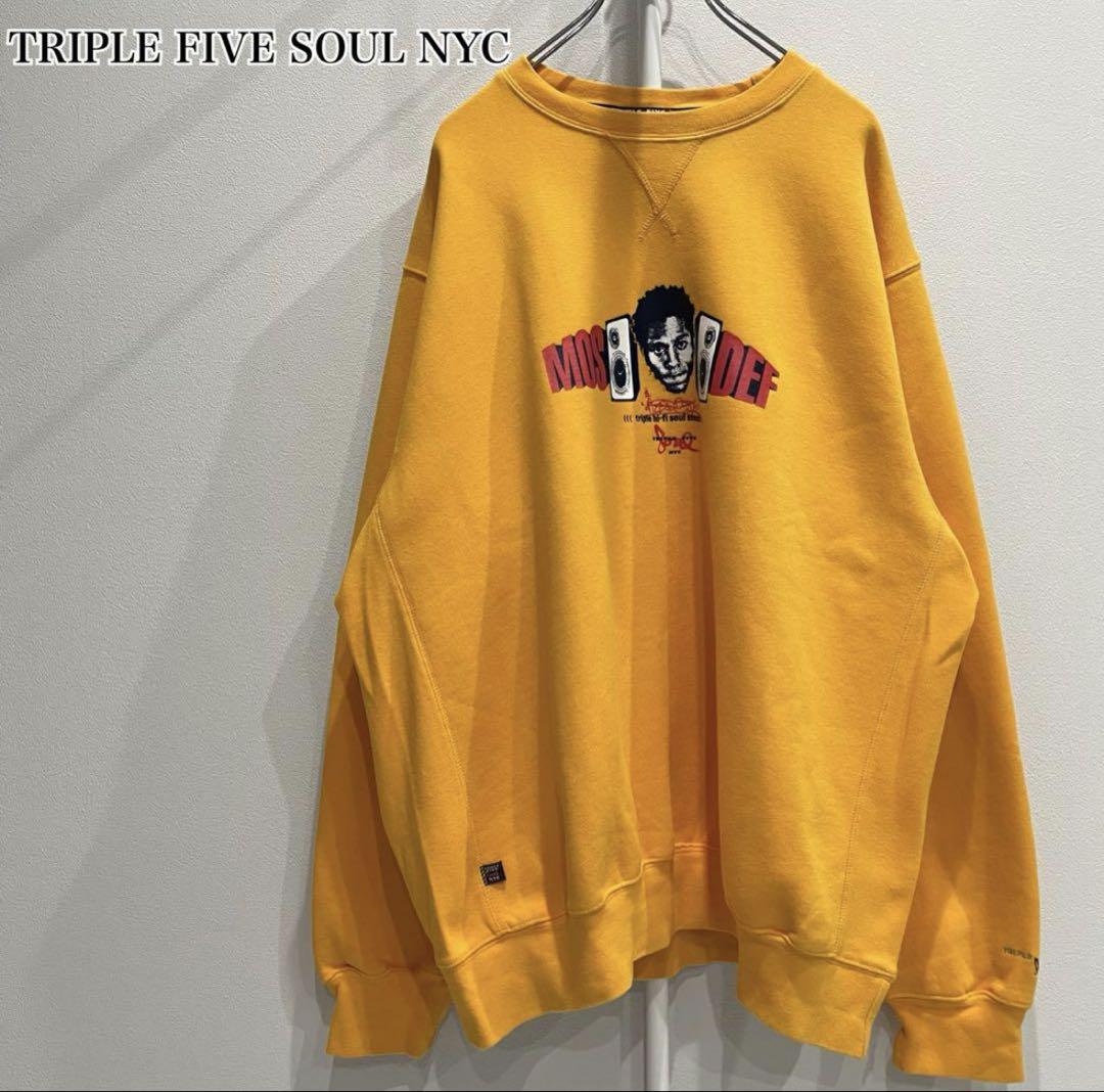 TRIPLE FIVE SOUL MOS DEF スウェット イエロー XL