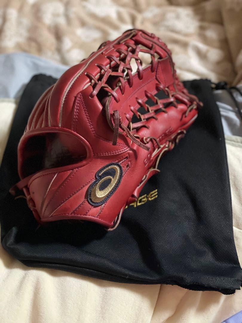 アシックスゴールドステージ硬式外野用グローブ目立った傷や汚れなし