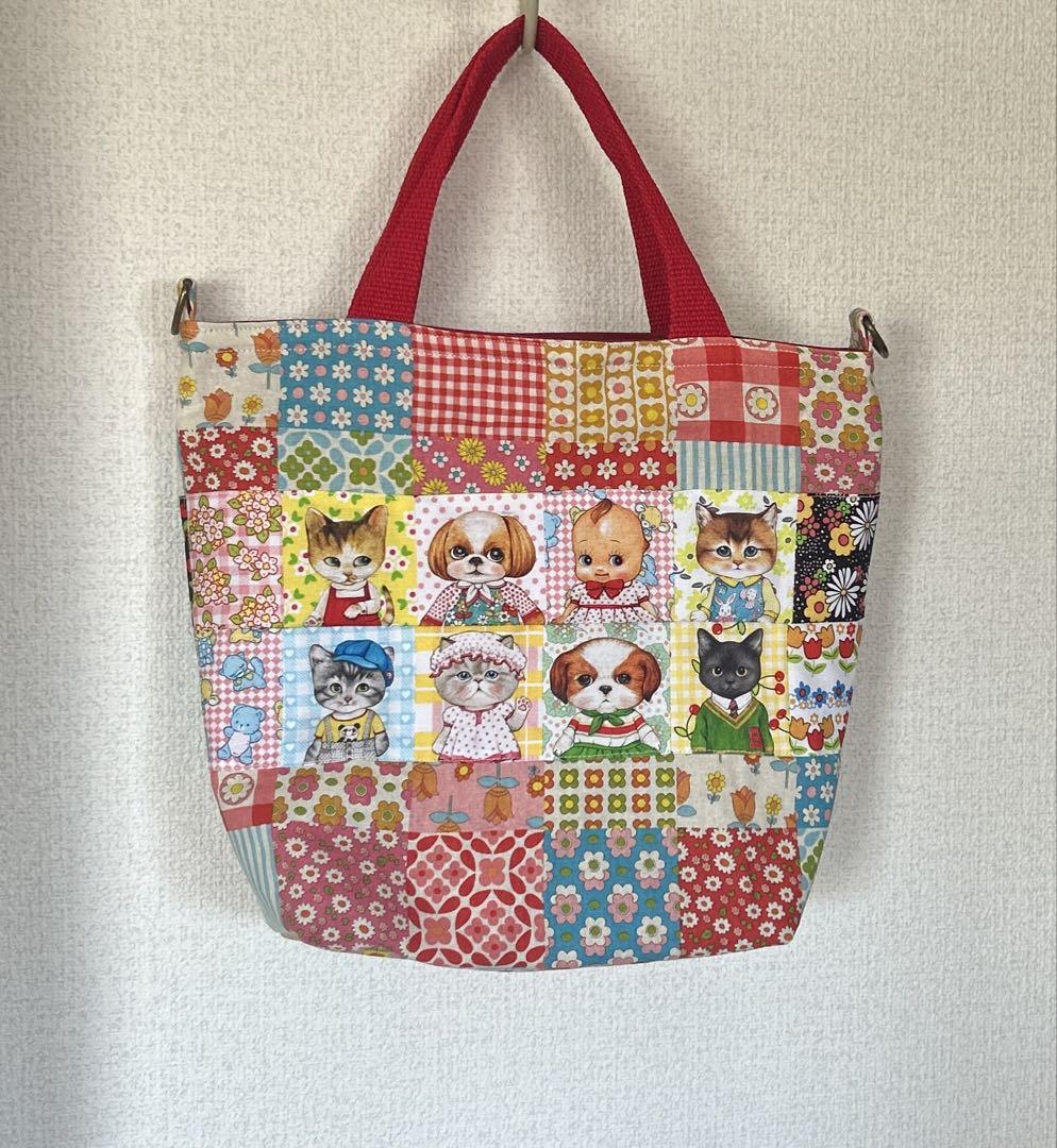 コヤンイサムチョン　トートバッグ　ショルダーバック　レディース　パッチワーク コヤンイサムチョンTogether 2全キャラ トートバッグ中（ソフト