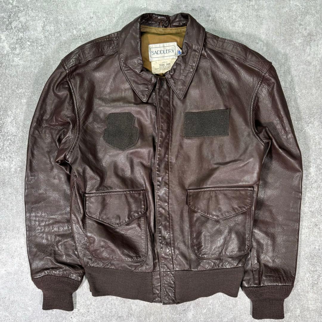 SADDLERY フライトレザージャケット A-2 38R IDEALM VINTAGE