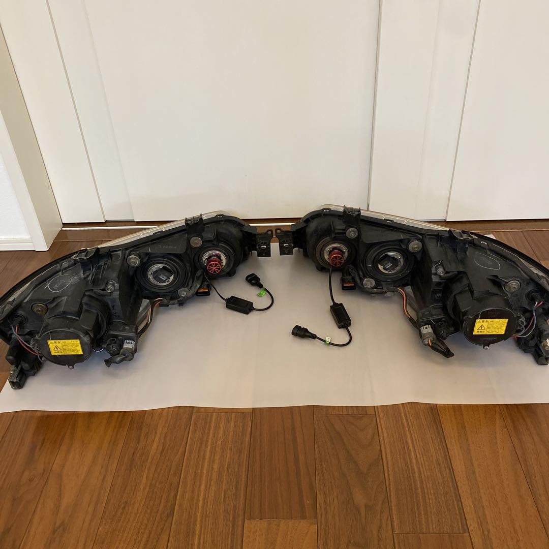 エボ9 純正HID フォグ社外LED ヘッドライト左右セット
