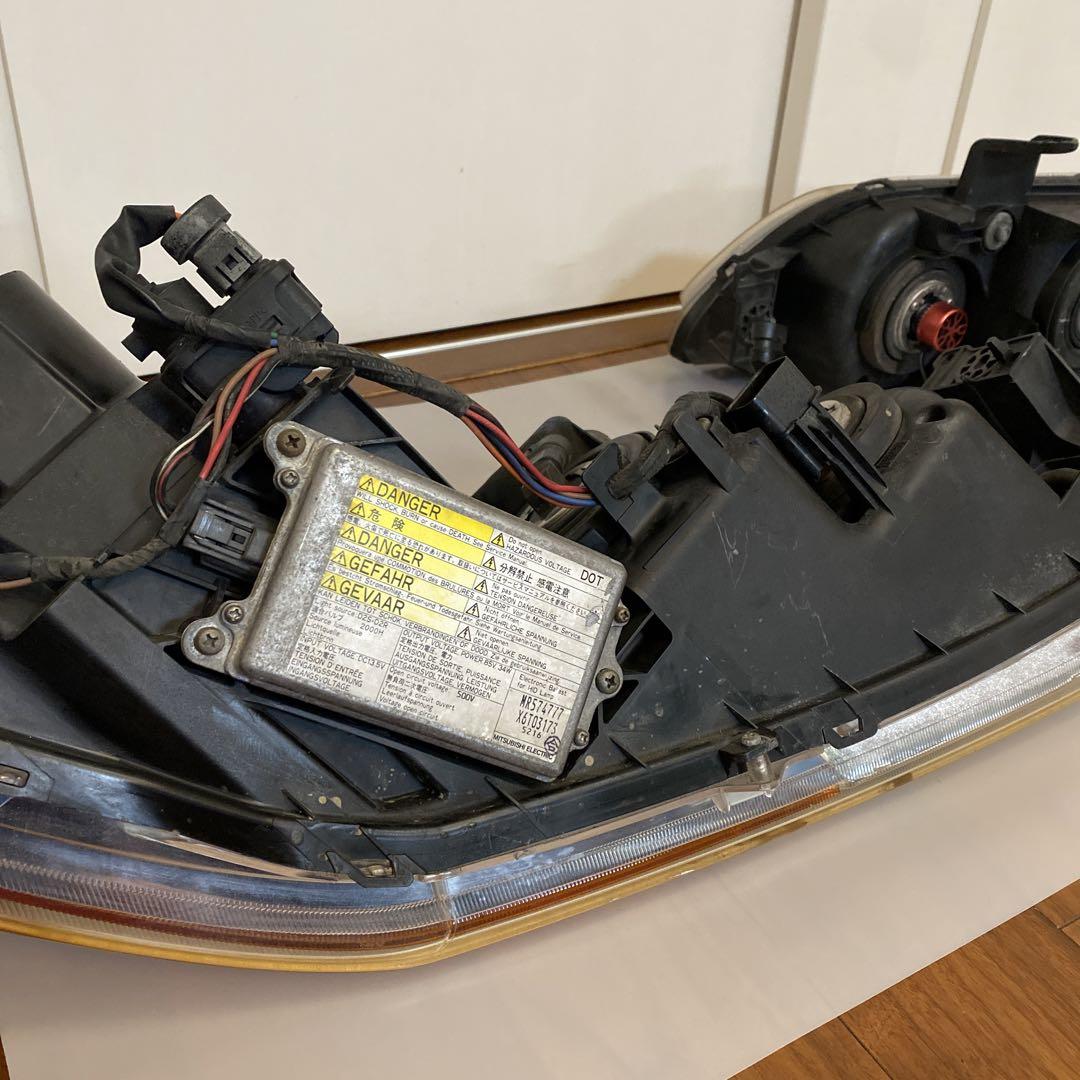 エボ9 純正HID フォグ社外LED ヘッドライト左右セット