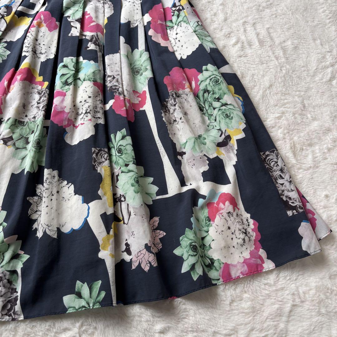 美品 Paulsmith 花柄 ノースリーブ ワンピース 42 クリーニング