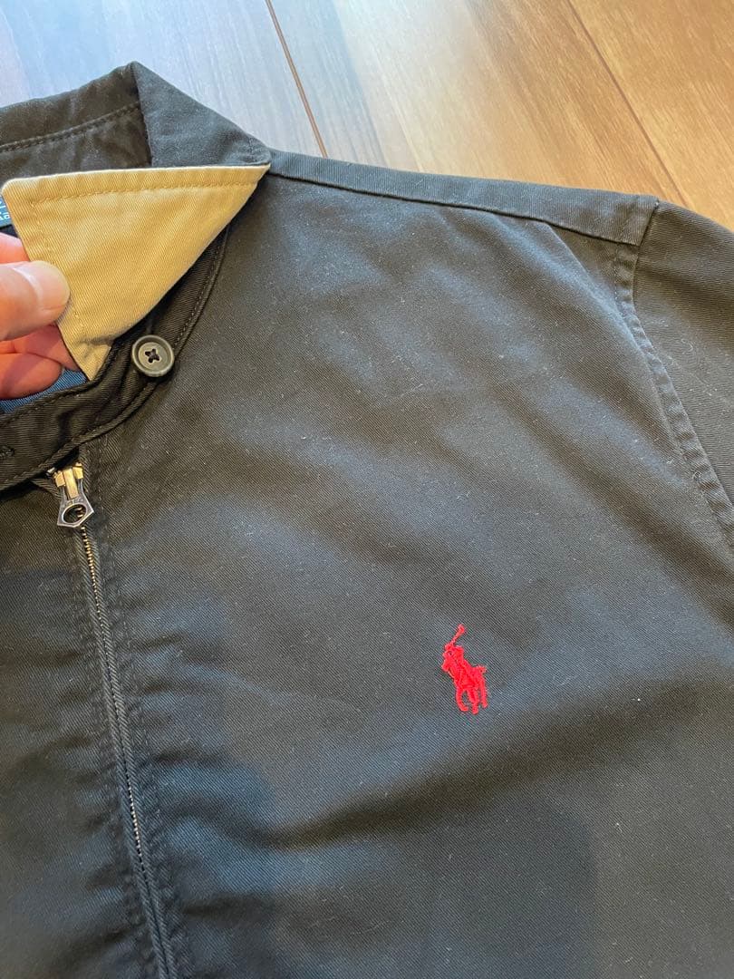 アメリカ古着ポロラルフローレンドリズラージャケットブラック美品90sビンテージ