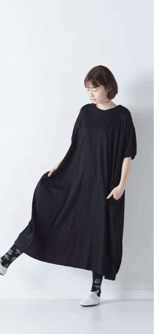 アトリエナルセatelier naruseコットンカットソー コクーンワンピース
