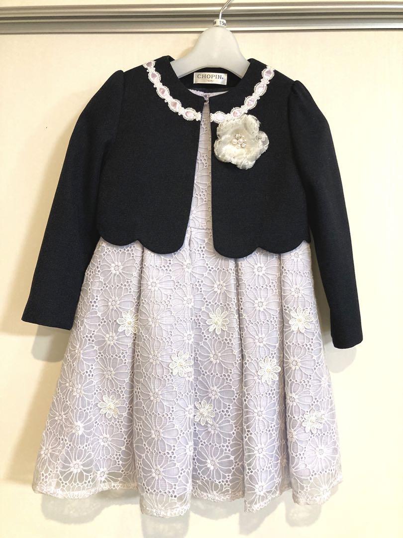 CHOPIN ショパン　ジャガードアンサンブル　コサージュ付き　115㌢ CHOPIN ショパン 115