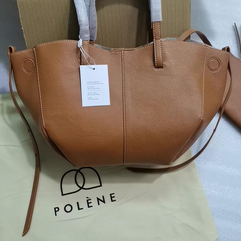 POLENE ポレーヌ Cyme 2Way トートバッグ ブラウン - メルカリ