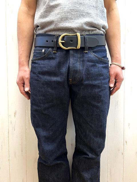 Big John ビッグジョン ヒメジレザーベルト 5mm厚 BK-L 日本製