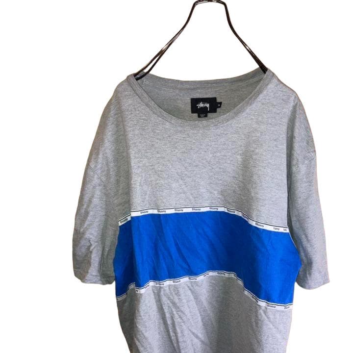 stussy ステューシー Tシャツ マルチカラー 切り替え オーバーサイズ