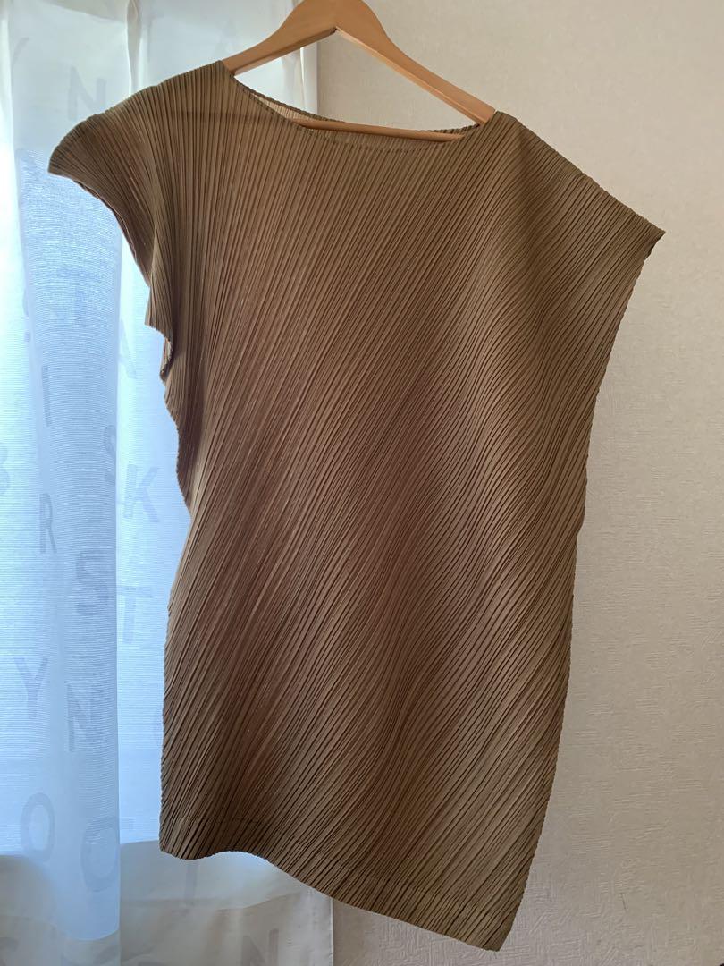 【おまけ付】 PLEATS トップス アシンメトリー PLEASE トップス
