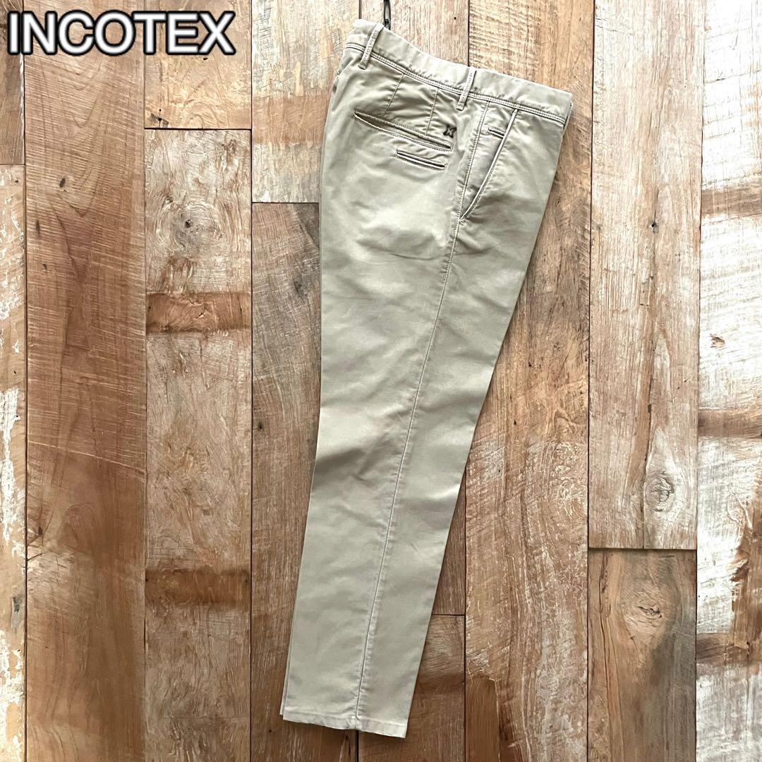 極美品】INCOTEX SLACKS テーパード コットン スラックス パンツ - メルカリ