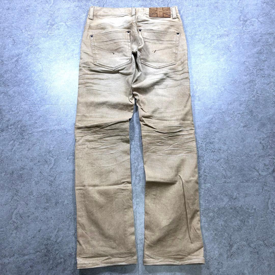 00s【archive】ギミックデニムパンツ/Y2K/鬼ヒゲ/ジップ/グランジ◎