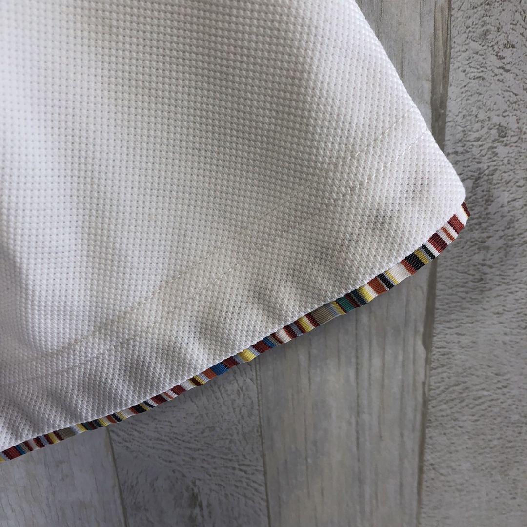 Paru Smith ポールスミス 刺繍　半袖　ポロシャツ　白　ホワイト　XL