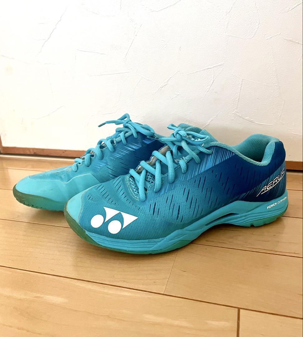 YONEX AERUS バドミントンシューズ 水色 サイズ24cm - メルカリ