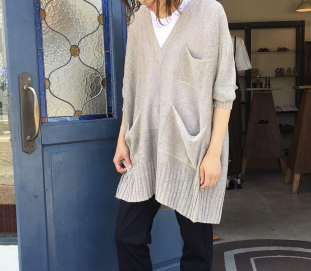 美品　イリアンローヴ リネンニットトップス