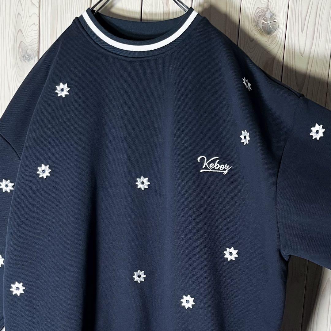 【極美品 コラボ M】ケボズ ニックギア 総刺繍 フラワー BBロゴ スウェット 極美品 コラボ M】ケボズ ニックギア 総刺繍 フラワー BBロゴ