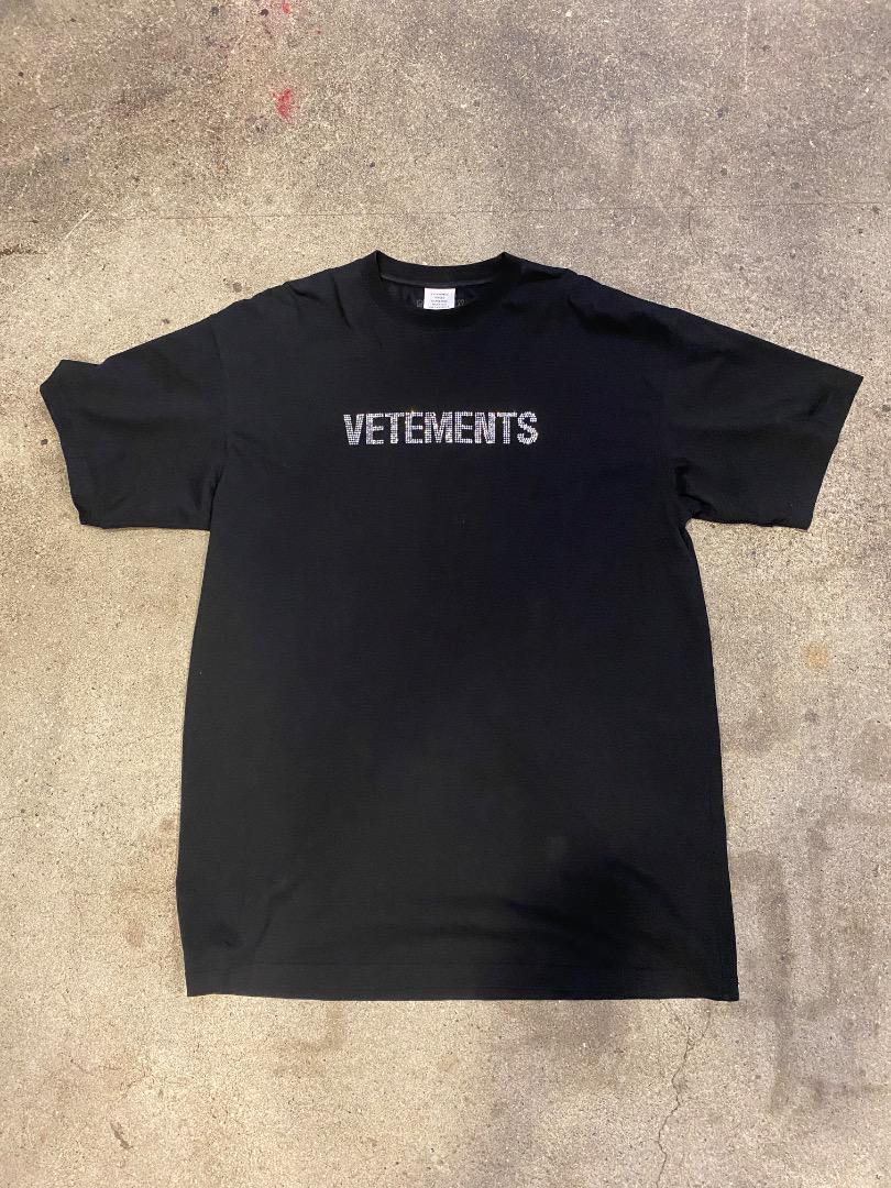 vetements rhinestone TEE