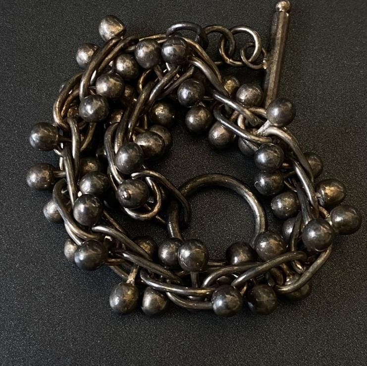 US輸入 y2k ヴィンテージ DNA 燻銀 ブレスレット シルバー925