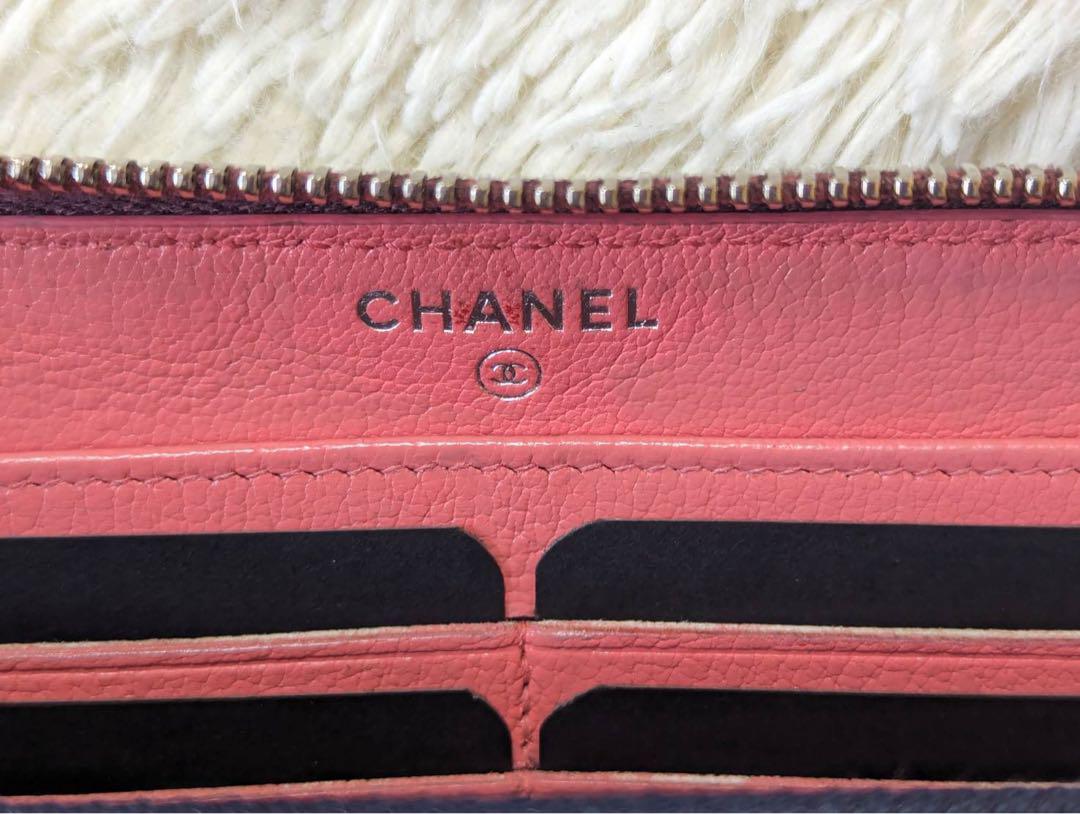 大特価放出！ 廃盤レア！美品☆CHANELラウンドファスナー長財布☆フラワーココ 小物