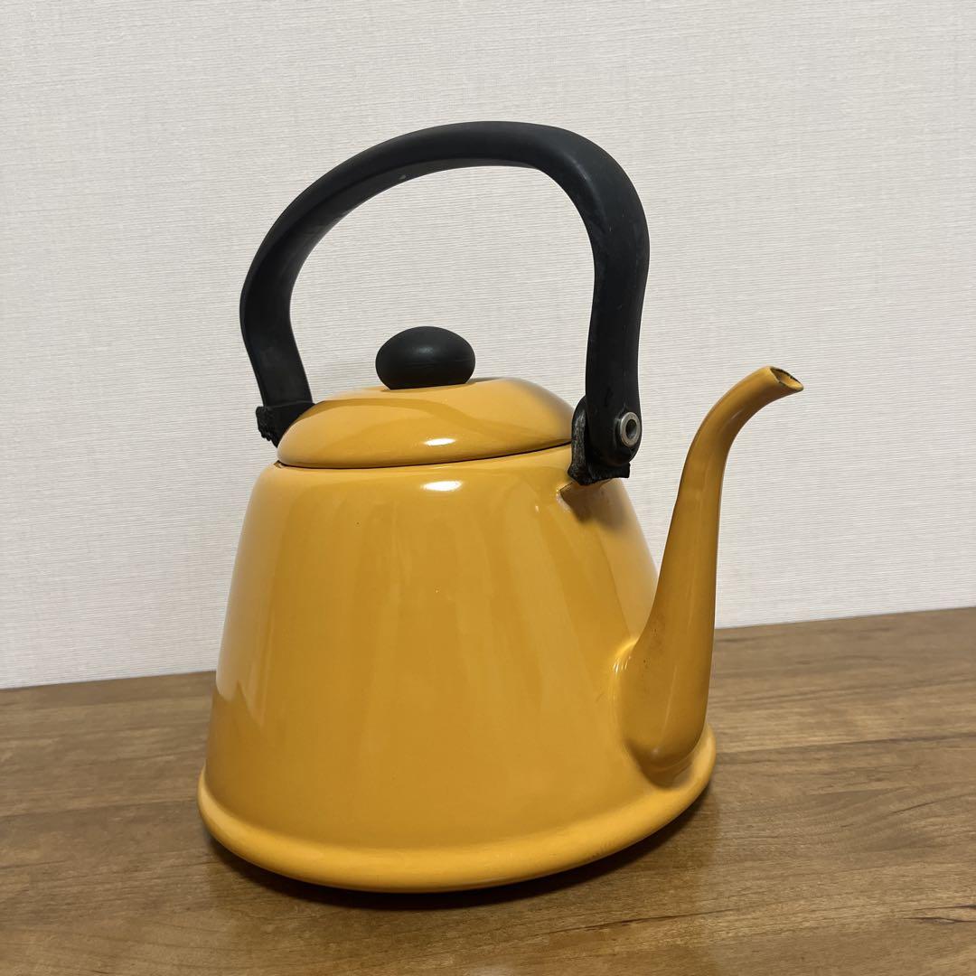 カリタ ホーロー 細口コーヒーケトル 2L イエロー