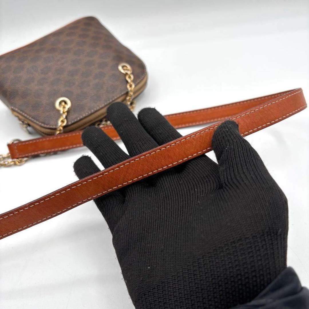 美品 セリーヌ ミニチェーン ショルダーバッグ マカダム