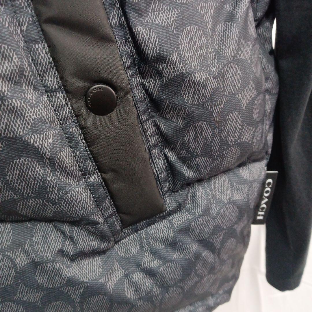極美品　COACH コーチ　ダウンベスト 650フィルパワー ブラック グレー