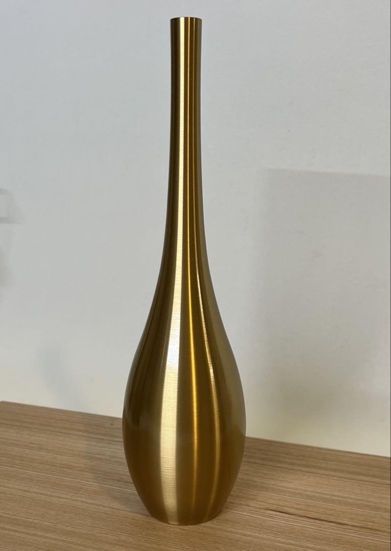 能作 花入 そろりL 真鍮 茶席