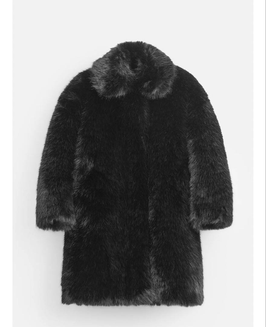 ZARA ブラック ファーベストコート Mサイズ 2375077547.jpg?1726464248