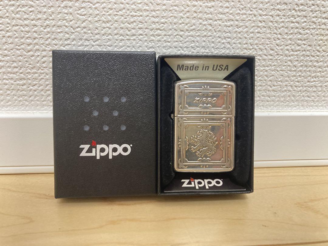 Zippo アーマーライオン センターマーク 2004年 両面 シリアル入り