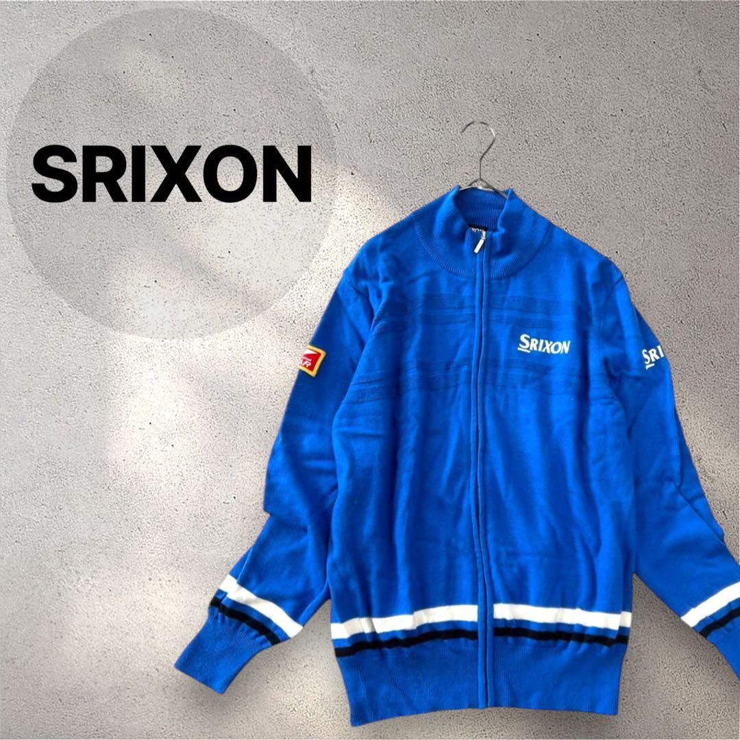 0686 SRIXON ジップアップニットジャケット ロゴ刺繍 カシミヤ ゴルフ